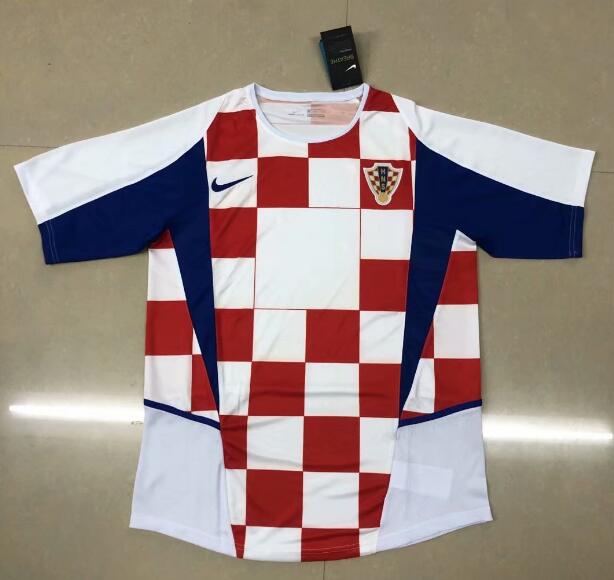 2002 Croatia Retro Home Kit Soccer Jersey